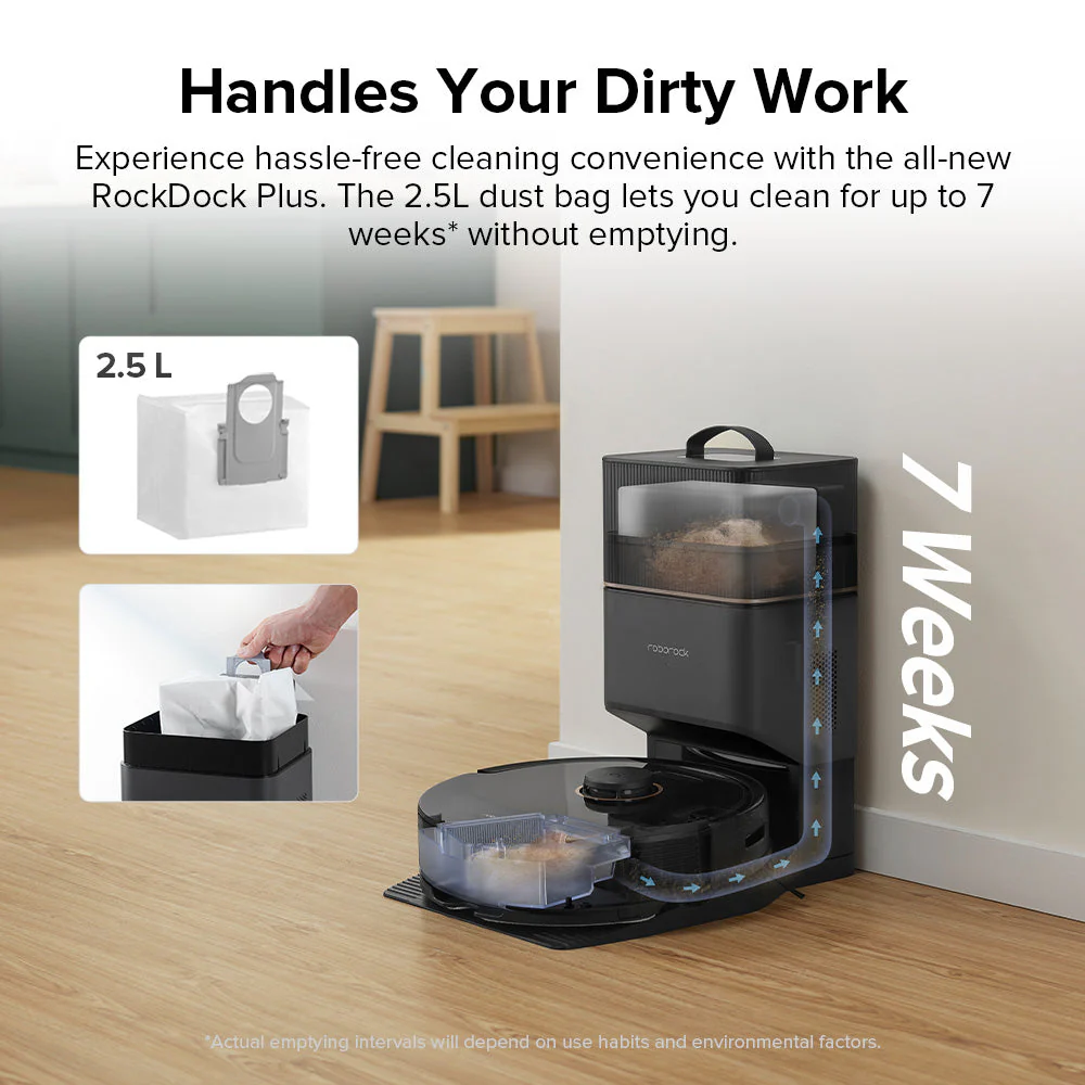 Roborock Q8 Max+ Robot Vacuum and Mop with Auto-Empty Dock - Image 18