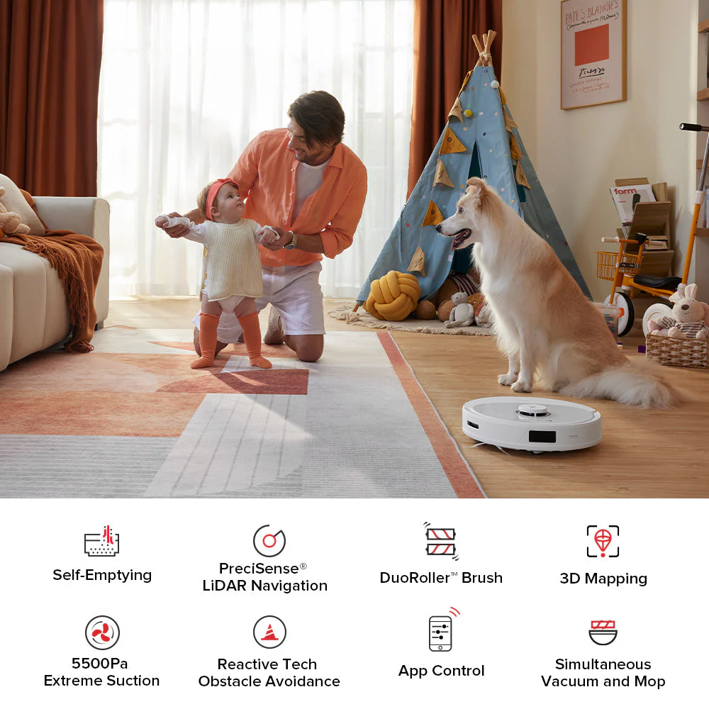Roborock Q8 Max+ Robot Vacuum and Mop with Auto-Empty Dock - Image 3